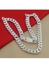 10MM Men Necklace Chain 925 Silver Necklaces Fashion Jewelry Accessories