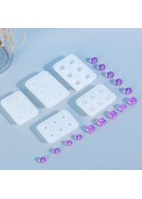 NOT AS LONG Diy Glue Mold 6 Rrid Ball 6 Grid Cube Earrings Bracelet Silicone Mold Handmade Mirror Resin New Product