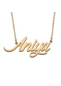 Aniya Custom Name Necklace Customized Pendant Choker Personalized Jewelry Gift for Women Girls Friend Christmas Present