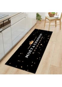 Moet&Chandon Brand logo floor mat, kitchen, household bathroom non slip door mat office carpet kitchen absorbent strip floor mat