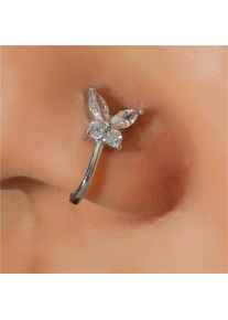 1 Pcs Butterfly Non Pierced Without Hole Nose Ring Clip On Nose Hoop Ring Fake Piercings Ear Cuff Tragus Earrings Cartilage