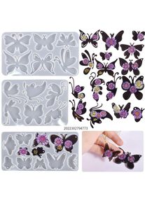 Butterfly Pendant Resin Mold For Key Chain Earrings Decoration Pendant Tag Epoxy Silicone Mould Jewelry Necklace Making Supplie
