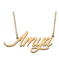 Amya Custom Name Necklace Customized Pendant Choker Personalized Jewelry Gift for Women Girls Friend Christmas Present