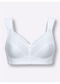 Miss Mary Of Sweden Dames Steunbeha zonder beugel in wit ,maat 100B, Witt, 34% Polyamide, 30% Katoen, 20% Polyester, 16% Elastan