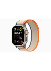 Apple Watch Ultra 2 GPS + Cellular 49mm - Titanium Case with Orange/Beige Trail Loop - S/M