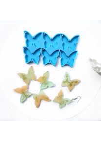 Heart Shape Earring Silicone Mold DIY Butterfly Pendant Epoxy Resin Mold With Hole Jewelry Making Charms Handmade Crafts