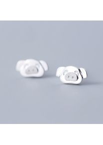 MloveAcc 925 Sterling Silver Jewelry Fashion Cute Tiny Pig Stud Earrings Gift For Girls Kids Lady