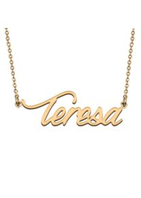 Teresa Custom Name Necklace Customized Pendant Choker Personalized Jewelry Gift for Women Girls Friend Christmas Present