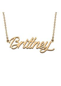 Brittney Custom Name Necklace Customized Pendant Choker Personalized Jewelry Gift for Women Girls Friend Christmas Present