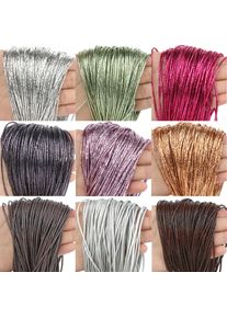 5meter 2mm 3mm Round Pu Leather Cord Shiny Silver Black Rope Cord For Handmade Bracelet Necklace Jewelry Making Material
