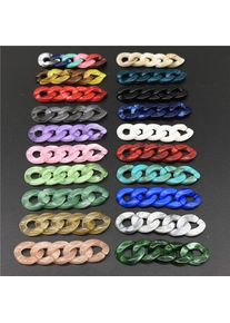 50pcs/lot 10x14mm Acrylic Twisted Chains Link Beads Glasses Chain Beads for Jewelry Making DIY Bracelet Necklace Earrings
