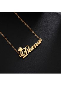 Customized Letter Name Necklace Stainless Steel Custom Personalized Nameplate Pendant Choker Necklaces Jewelry for Women Girls