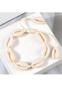 Summer Puka Shell Bracelet Fashion Beach Natural Seashell Handmade Cowrie Bracelets&Bangles for Women Men Anklet Boho Jewelry