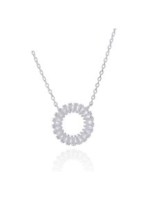 925 Sterling Silver Necklace Pendant For Women Luxury Diamond Circle Necklace High Quality Silver 925 Jewelry Pendant