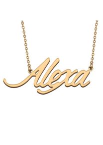 Alexa Custom Name Necklace Customized Pendant Choker Personalized Jewelry Gift for Women Girls Friend Christmas Present