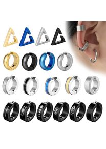 1 Piece Gothic Ear Clip Hoop Earrings for Men/Women Stainless Steel Painless Non Piercing Fake Earrings Jewelry Gifts