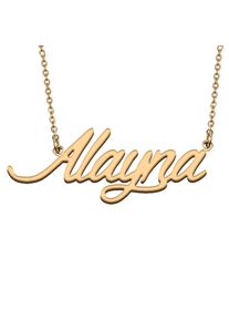 Alayna Custom Name Necklace Customized Pendant Choker Personalized Jewelry Gift for Women Girls Friend Christmas Present
