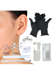 Ear Piercing Kit with Earrings Gun Sterile Disposable Home Self Piercing Machine Device Allergy Free Painless Safe Women Girl