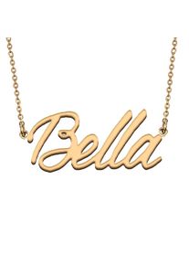 Bella Custom Name Necklace Customized Pendant Choker Personalized Jewelry Gift for Women Girls Friend Christmas Present