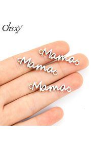 20pcs Silver Color Mama Metal Connectors Charm Fit DIY Jewelry Making Bracelet Necklaces Link Pendant Handmade Gifts Accessories