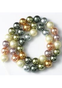 Green Orange Shell Pearl Beads Natural Round Loose Spacer Finding Beads For Jewelry Making Diy Necklace Bracelet 6/8/10/12mm