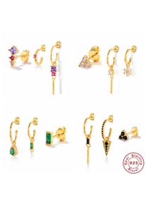 LENNIK 925 Sterling Silver Various Styles Colors Zircon Earrings Set Women Earrings Ear Stud Pendientes Summer Y2k Fine Jewelry