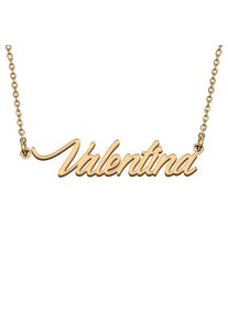 Valentina Custom Name Necklace Customized Pendant Choker Personalized Jewelry Gift for Women Girls Friend Christmas Present