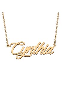 Cynthia Custom Name Necklace Customized Pendant Choker Personalized Jewelry Gift for Women Girls Friend Christmas Present