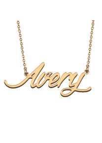 Avery Custom Name Necklace Customized Pendant Choker Personalized Jewelry Gift for Women Girls Friend Christmas Present