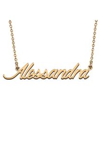 Alessandra Custom Name Necklace Customized Pendant Choker Personalized Jewelry Gift for Women Girls Friend Christmas Present