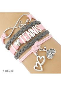 Infinity Love Tennis Racket Racquet Mom Gift for Tennis Player Jewelry Drop Shipping Wrap Bracelets for Women