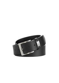 Plus size : BOSS, Smooth leather belt in a Black