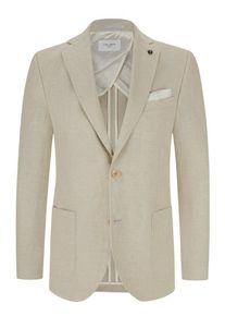 Plus size : Carl Gross, Linen blazer with partial lining in a Beige