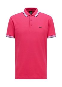 Nadměrn&aacute; velikost: BOSS Green, Polo tričko Paddy z bavlny, Regular Fit Růžov&aacute;