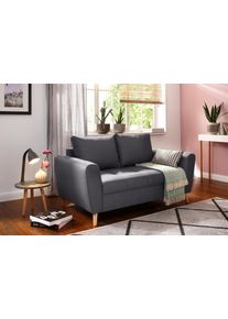 Home Affaire 2-Sitzer »Penelope«, Mit Feiner Steppung Im Skandinavischem Design grau, Größe B/H/T: 160 cm x 90 cm x 92 cm B/H/T: 160 cm x 90 cm x...