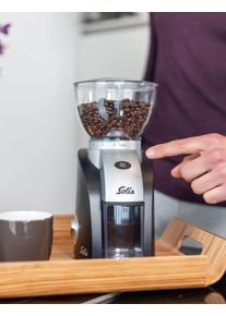 Solis Of Switzerland Kaffeemühle »960.94 Scala Plus Typ 1661«, 135 W, Kegelmahlwerk, 300 G Bohnenbehälter schwarz, 22 stufige Mahlgradeinstellung