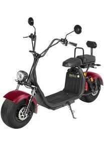 Santa Tina E-Motorroller »como²« rot, Trendstarker E-Roller mit 1500 Watt Heck-Radnabenmotor