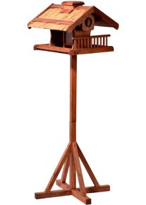 LUXUS-VOGELHAUS Vogelhaus, Bxtxh: 54X53X157,5 Cm, Mit Standbein braun, Größe B/H/T: 54 cm x 157,5 cm x 53 cm B/H/T: 54 cm x 157,5 cm x 53 cm , Aus...