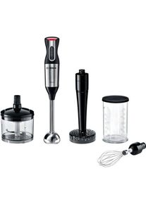 Bosch Stabmixer »Ergomixx Style Ms6Cm6155«, 1000 W, 12 Geschwindigkeitsstufen, Edelstahlgehäuse, Zerkleinerer, Schneebesen schwarz, Maximale Bosch...