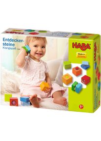 Haba Spielbausteine »Entdeckersteine, Klangspaß«, (6 St.), Mit Soundeffekt, Made In Germany bunt, Stapelturm »Entdeckersteine Klangspaß«