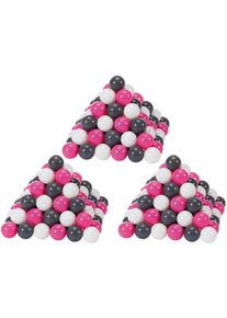 KNORRTOYS® Bällebad-Bälle »300 Stück, Creme/Grey/Rose, Ø Ca. 7 Cm«, (300) pink, Set mit 300 bunten Bällen in 3 Farben »creme/grey/rose«