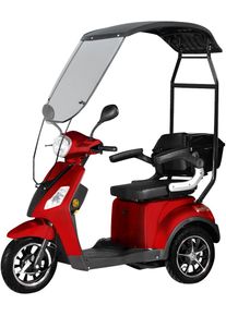 Aktivimo Elektromobil »3-Rad Bologna Mit Wind-Und Wetterschutz 25 Km/H«, 1000 W, 25 Km/H, (Mit Topcase) rot, E-Mobil mit 1.000 Watt Direktantrieb...