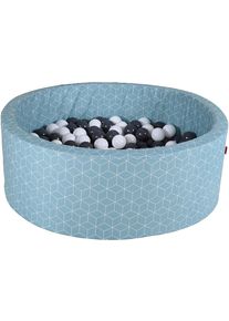 KNORRTOYS® Bällebad »Geo, Cube Neo Mint«, Mit 300 Bällen Grey/Creme; Made In Europe grau, Bällebad »Geo, Cube Neo Mint« aus kuschelweichem...