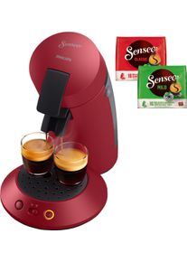 Philips Senseo Kaffeepadmaschine »Original Plus csa210/90«, Inkl. Gratis-Zugaben Im Wert Von 5,- Uvp rot, Dank der Kaffeestärkewahl kann zwischen...