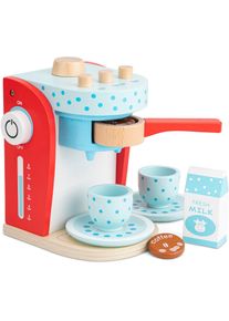 New Classic Toys® -Kaffeemaschine »Bon Appetit - Kaffeemaschine Blau-Weiß« bunt, Spielzeug-Kaffeemaschine für Kinder