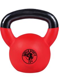 Gorilla Sports Kettlebell »Kettlebell Guss Mit Gummibeschichtung 20 Kg« rot, Solides Gusseisen in einem Stück mit Vinylbeschichtung