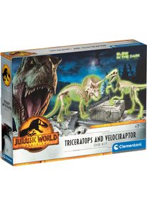 Clementoni® Experimentierkasten »Jurassic World 3, Ausgrabungs-Set Triceratops & Velociraptor«, Made In Europe bunt, Experimentierset »Jurassic...