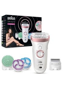Braun Epilierer »Silk-Épil 9 9-990 Skinspa«, 13 St. Aufsätze, Micro-Grip-Pinzetten-Technologie, Kabellose Wet & Dry-Epilation rosegold,...