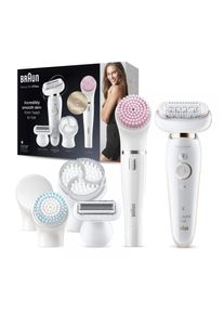 Braun Epilierer »Silk-Épil 9 Flex 9100«, Kabellose Wet & Dry-Epilation, Breiter Kopf Mit 40 Pinzetten goldfarben, Langanhaltend: Sichere Ergebnisse...