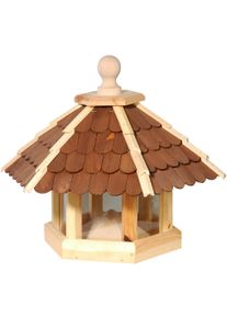 Dobar Vogelhaus, Bxtxh: 55X62X43 Cm beige, Größe B/H/T: 55 cm x 43 cm x 62 cm B/H/T: 55 cm x 43 cm x 62 cm , Aus wetterfest imprägniertem Kiefernholz